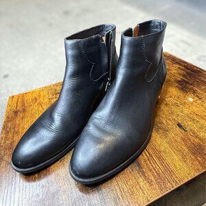 COACH Black Leather Ankle Boots — Size 8 EUC